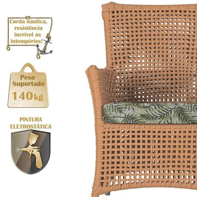 Poltronas Igapó Alumínio Pintura Fendi Corda Náutica E5 Terra Cota