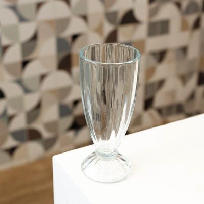 Copo De Milk Shake Taça De Vidro Transparente Sorveteria 380ml Lyor