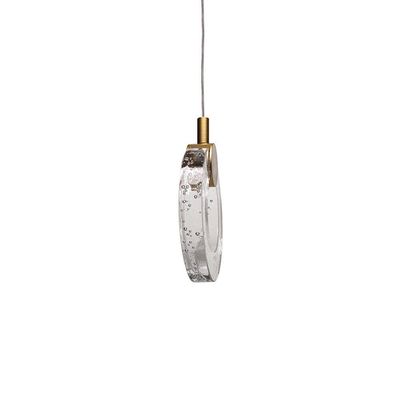 Lustre Pendente Taschibra Ravi Led Bivolt Dourado 3000k Luz Amarela 15051005
