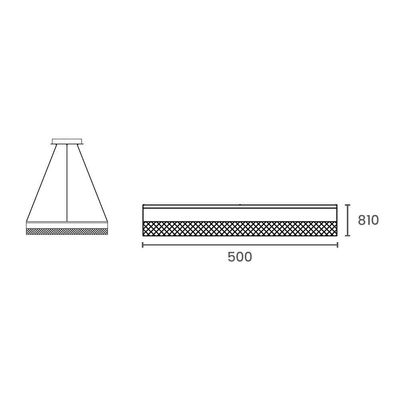 Lustre Pendente Taschibra Crown Led Bivolt Preto 3000k Luz Amarela 15051012
