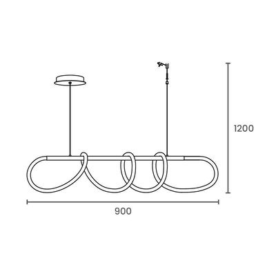 Lustre Pendente Taschibra Zurique Led Bivolt Preto 3000k Luz Amarela 15051076