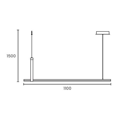 Lustre Pendente Taschibra Manila Led Bivolt Preto 3000k Luz Amarela 15051074