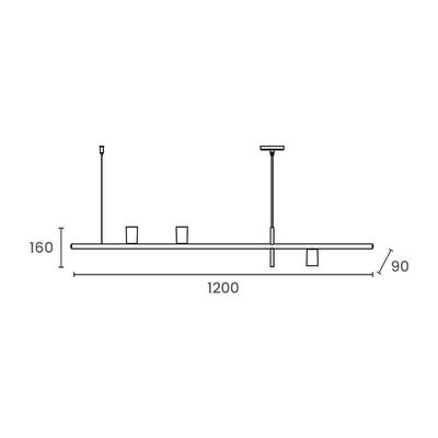 Lustre Pendente Taschibra Conde E27 Bivolt Preto 02110294-18