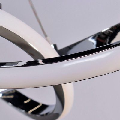 Lustre Pendente Taschibra Dubai Led Bivolt Cromado 3000k Luz Amarela 15050995
