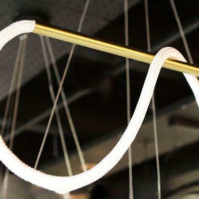 Lustre Pendente Taschibra Organic 250 Led Bivolt Dourado 3000k Luz Amarela 15051065