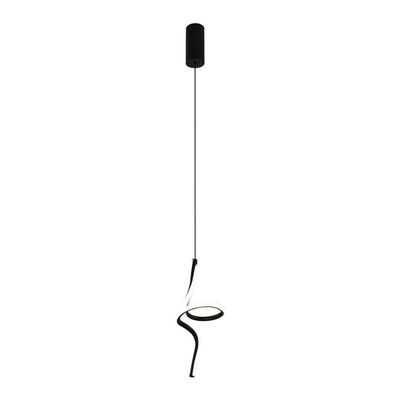 Lustre Pendente Taschibra Cairo Led Bivolt Preto 3000k Luz Amarela 15051081