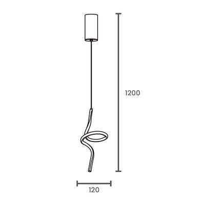 Lustre Pendente Taschibra Cairo Led Bivolt Preto 3000k Luz Amarela 15051081