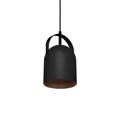 Lustre Pendente Taschibra Bell E27 Bivolt Preto / Cobre 02110278-35