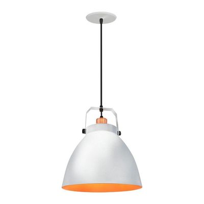 Lustre Pendente Taschibra Navy E27 Bivolt Branco / Cobre 02110272-01