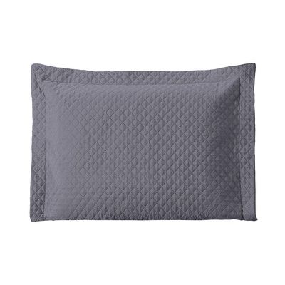 Porta Travesseiro Avulso 70cm X 50cm 1 Peça Prime Ultrassônico 100% Poliéster - Cinza
