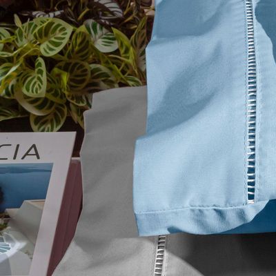 Par De Fronhas 70cm X 50cm 2 Peças Paris Percal 150 Fios 100% Algodão - Azul Motorista