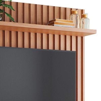 Rack Para Sala Com Painel Ripado Para Tv 55 Pol Egon D03 Freijó - Lyam Decor
