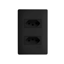 Conjunto Fame Habitat Black - 2 Tomadas 20a