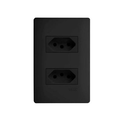 Conjunto Fame Habitat Black - 2 Tomadas 20a