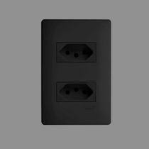 Conjunto Fame Habitat Black - 2 Tomadas 20a