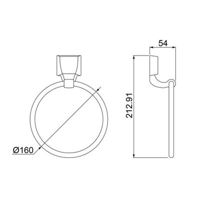 Toalheiro Argola Attic Quadra 2049 F24 - Preto