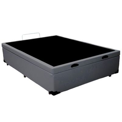 Cama Box Baú Casal Sintético Sereneprime Cinza 138x188x44