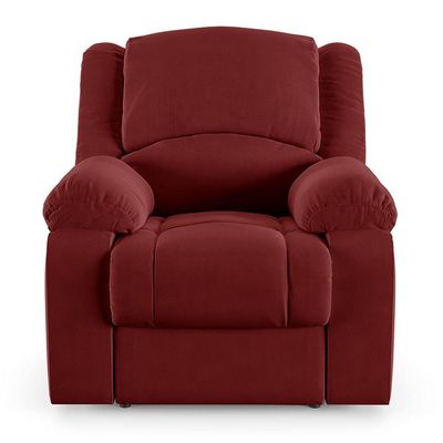 Poltrona Do Papai Reclinável Melim Power Touch Usb Veludo Vermelho Fh1 - D'rossi