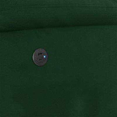 Poltrona Do Papai Reclinável Melim Power Elétrica Usb Veludo Verde Fh1 - D'rossi