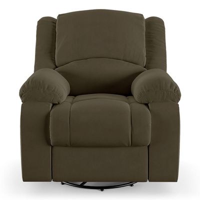Poltrona Do Papai Reclinável Melim Glider Giratória Veludo Capuccino Fh1 - D'rossi