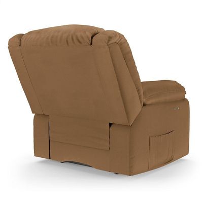 Poltrona Do Papai Reclinável Melim Power Touch Pu Caramelo Fh1 - D'rossi