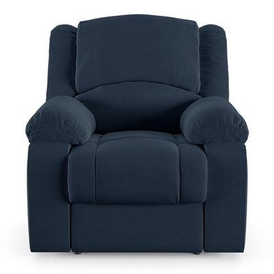 Poltrona Do Papai Reclinável Melim Power Elétrica Usb Veludo Azul Fh1 - D'rossi