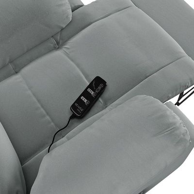 Poltrona Do Papai Reclinável Melim Glider Giratória Massagem Pu Cinza Fh1 - D'rossi