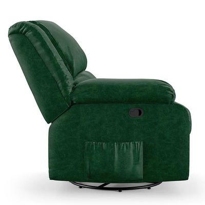 Poltrona Do Papai Reclinável Melim Glider Giratória Pu Verde Musgo Fh1 - D'rossi