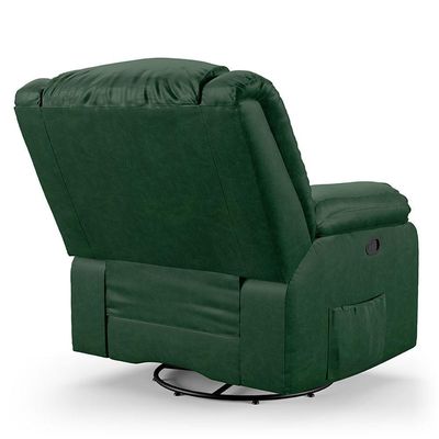 Poltrona Do Papai Reclinável Melim Glider Giratória Pu Verde Musgo Fh1 - D'rossi