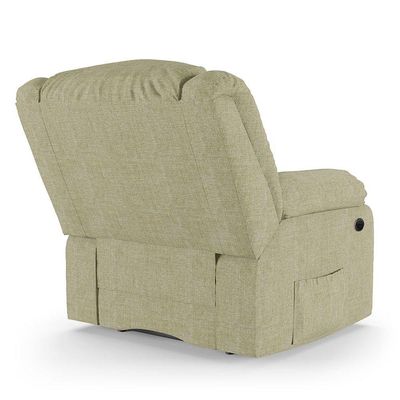 Poltrona Do Papai Reclinável Melim Power Elétrica Massagem Linho Bege Fh1 - D'rossi