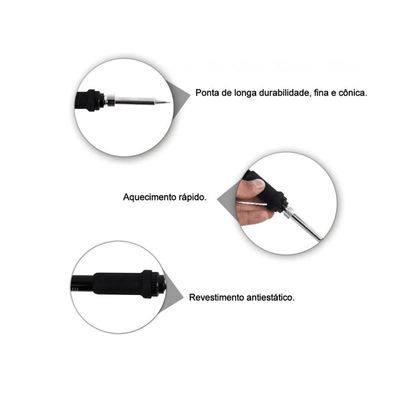 Ferro De Solda Para Estacao De Solda Esd Hikari Hk-936a...