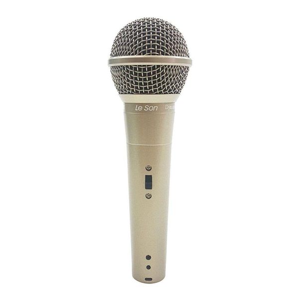 Microfone Com Fio Profissional Ls58 Champanhe, Acompanha...