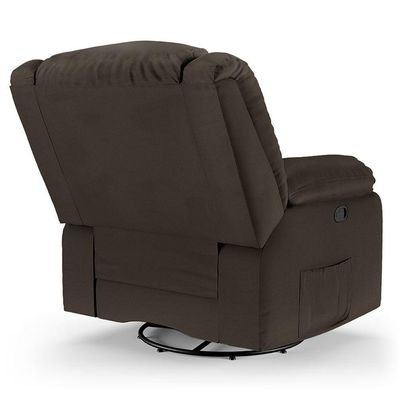 Poltrona Do Papai Reclinável Melim Glider Giratória Usb Pu Marrom Fh1 - D'rossi