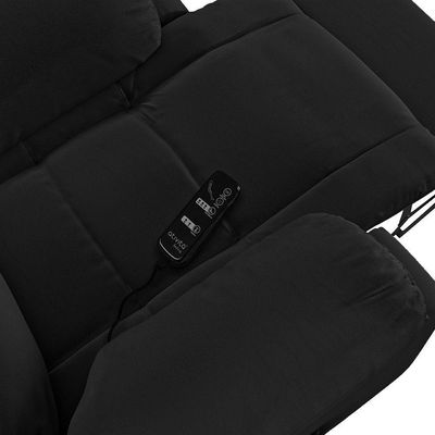 Poltrona Do Papai Reclinável Melim Glider Giratória Massagem Pu Preto Fh1 - D'rossi