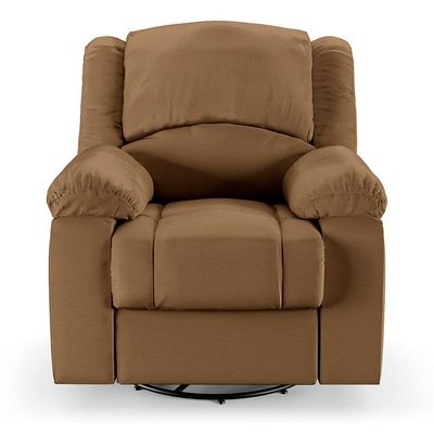 Poltrona Do Papai Reclinável Melim Glider Giratória Pu Caramelo Fh1 - D'rossi