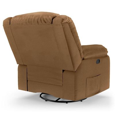 Poltrona Do Papai Reclinável Melim Glider Giratória Pu Caramelo Fh1 - D'rossi