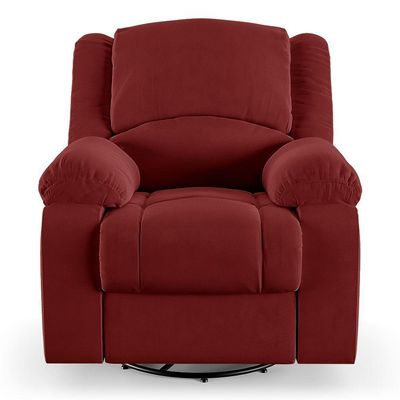 Poltrona Do Papai Reclinável Melim Glider Giratória Massagem Vel Vermelho Fh1 - D'rossi