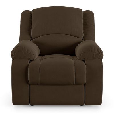 Poltrona Do Papai Reclinável Melim Power Elétrica Veludo Marrom Fh1 - D'rossi