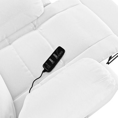 Poltrona Do Papai Reclinável Melim Glider Giratória Massagem Pu Branco Fh1 - D'rossi