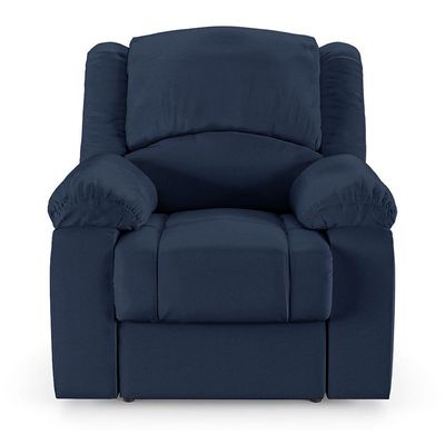 Poltrona Do Papai Reclinável Melim Power Elétrica Massagem Pu Azul Fh1 - D'rossi