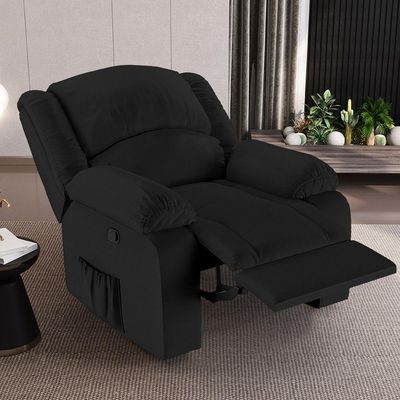 Poltrona Do Papai Reclinável Melim Zero Wall Pu Preto Fh1 - D'rossi