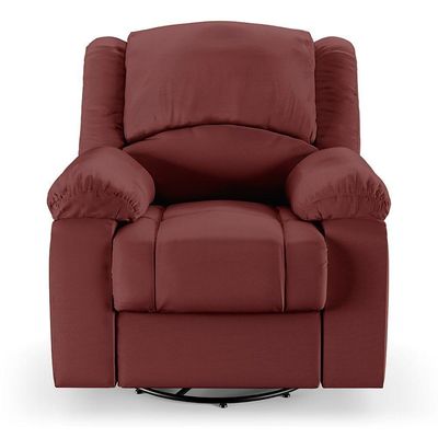 Poltrona Do Papai Reclinável Melim Glider Giratória Massagem Pu Vermelho Fh1 - D'rossi