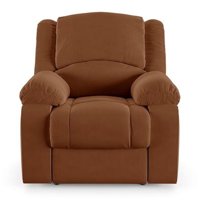 Poltrona Do Papai Reclinável Melim Power Touch Massagem Veludo Terracota Fh1 - D'rossi