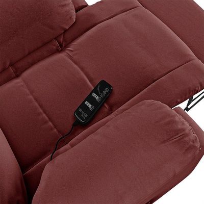 Poltrona Do Papai Reclinável Melim Power Elétrica Massagem Pu Vermelho Fh1 - D'rossi