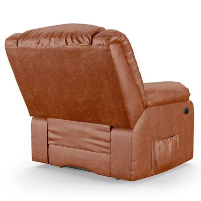 Poltrona Do Papai Reclinável Melim Power Elétrica Usb Pu Caramelo Brilho Fh1 - D'rossi