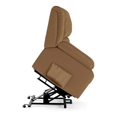 Poltrona Do Papai Reclinável Melim Elevação Lift Elétrico Pu Caramelo Fh1 - D'rossi
