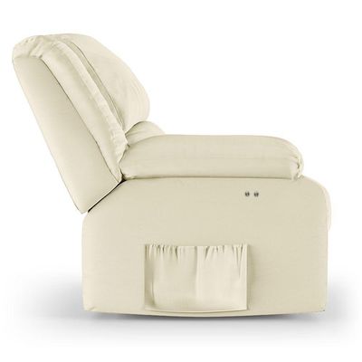 Poltrona Do Papai Reclinável Melim Power Touch Massagem Pu Bege Fh1 - D'rossi