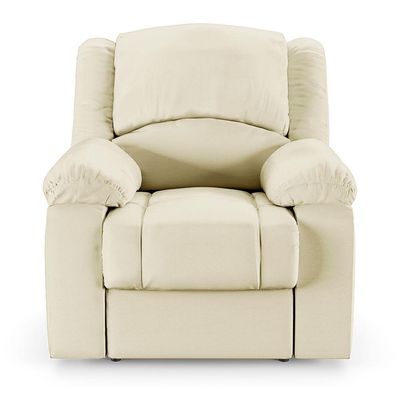 Poltrona Do Papai Reclinável Melim Power Touch Massagem Pu Bege Fh1 - D'rossi