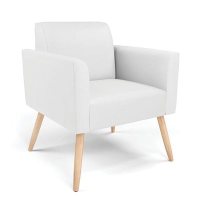 Poltrona Pés Palito Natural Marisa Corino Branco D03 - D'rossi