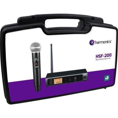 Microfone Sem Fio Harmonics Hsf-200 Simples